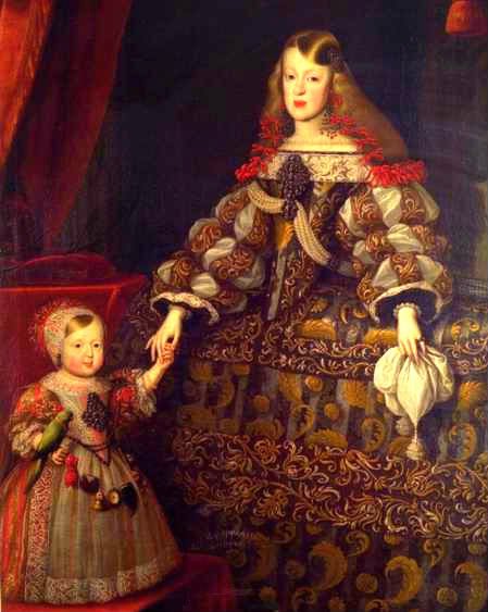 Императрица Маргарита Тереза с дочерью эрцгерцогиней Марией Антонией